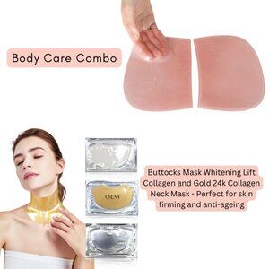 Gold 24k collagen neck mask  & Buttocks Mask Whitening Lift Collagen Pack1 Combo